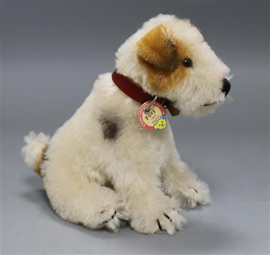 A Steiff Foxy replica, white tag, boxed